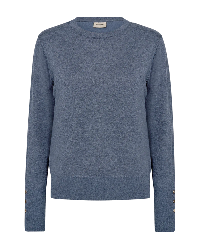 FQKatie Round Neck Pullover Vintage Indigo Freequent