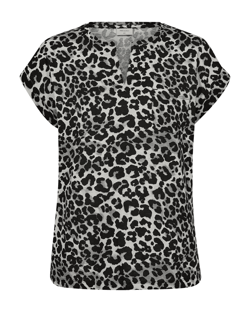 FqViva Tee V-Neck Leo High Rise With Black Freequent