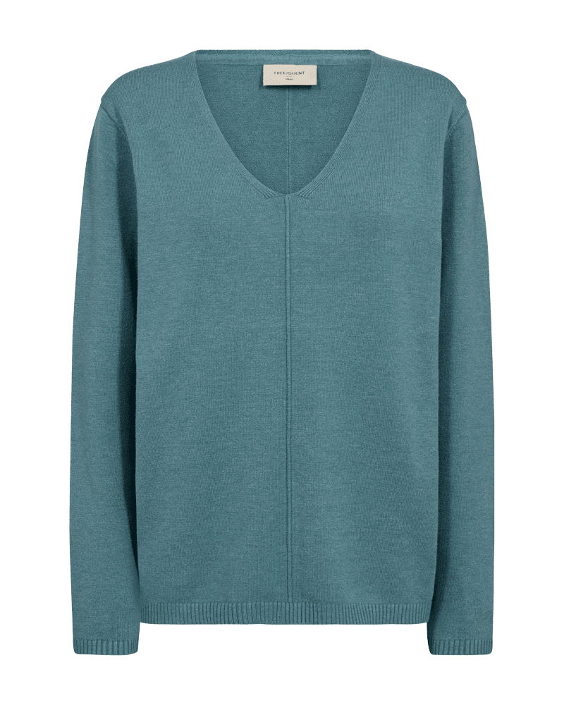 FQClaura-V-Pullover Brittany Blue Melange Freequent