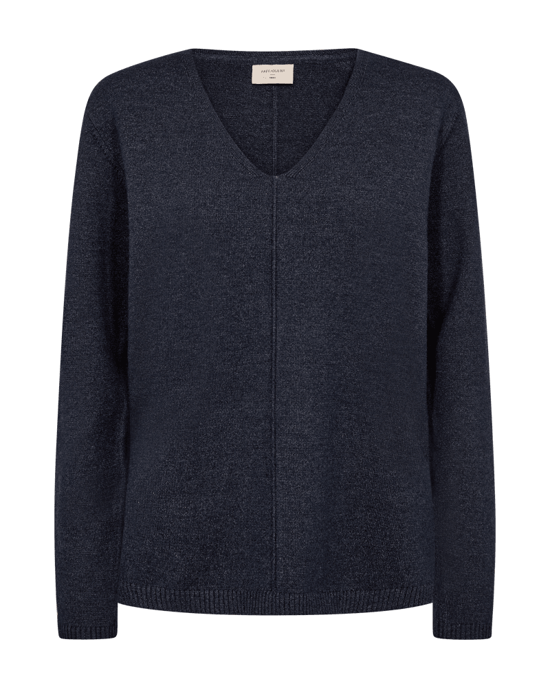 FQClaura-V-Pullover Salute Melange Freequent